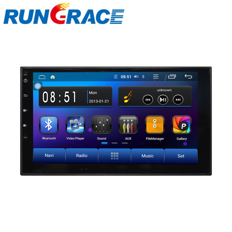Rungrace Slim 7 inch touch screen universal android car radio